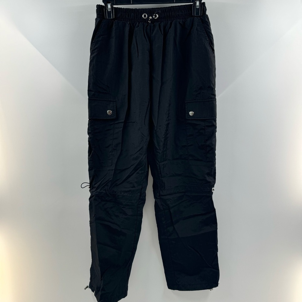 XXIII Men’s Black Parachute Pants – Size Small, Adjustable Drawstrings